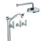 Shower In Solid Brass - 6022 Dronning wall mounted