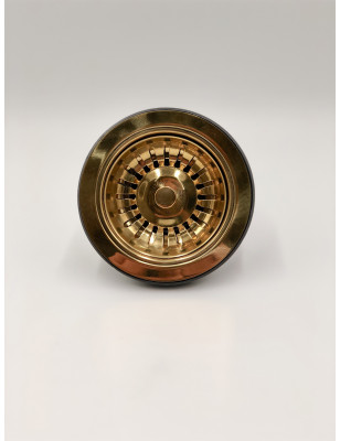 Strainer waste for kitchen sink brass