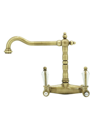 Faucets in solid brass - 3013 Queen wall mounted
