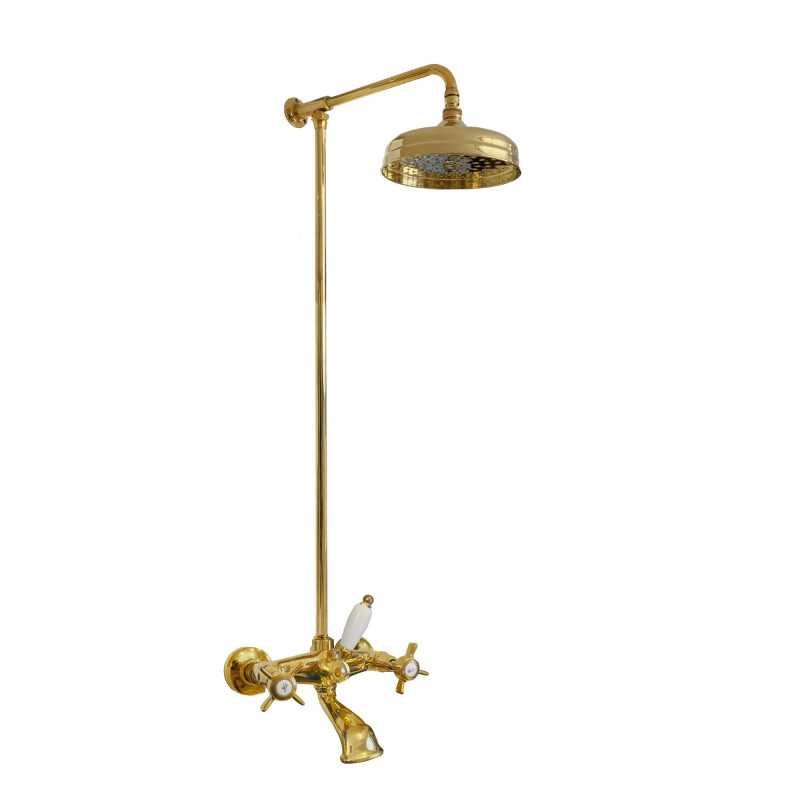 Shower Column With Bathtub Faucet In Solid Brass - 777 + 6000 Waterspring