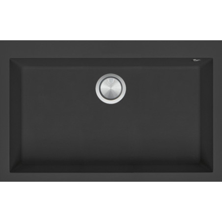 Kitchen sink square Soul 79.5×50.5 cm black