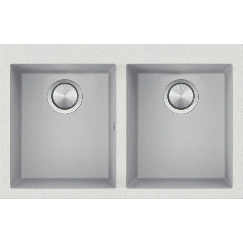 Kitchen sink square Soul 79×50 cm white Kitchen sink square Soul 79×50 cm white