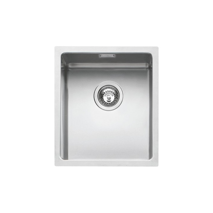 Køkkenvask firkantet stålvask 34 × 40 cm med radius 15