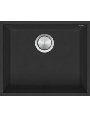 Kitchen sink square Soul 50×40 cm undermounted black