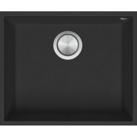 Kitchen sink square Soul 50×40 cm undermounted black