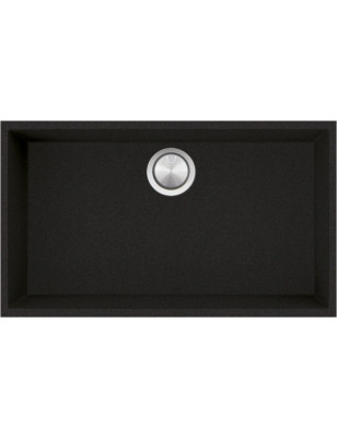 Kitchen sink square Soul 72.5×40 cm undermounted black