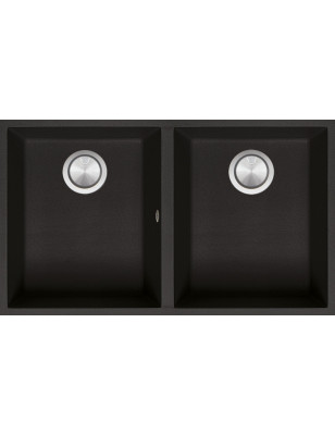 Kitchen sink square Soul 72×39.5 cm undermounted black