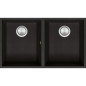 Kitchen sink square Soul 72×39.5 cm undermounted black