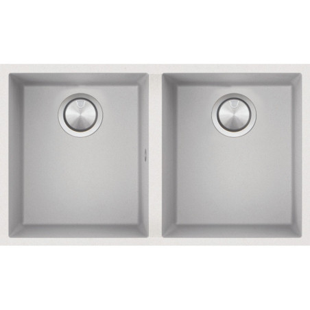 Kitchen sink square Soul 72×39.5 cm undermonteret white
