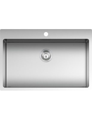 Kitchen sink square B_Smart 76x50,5 cm with radius “10”