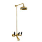Shower Column With Bathtub Faucet In Solid Brass - 777 + 6000 Onyx