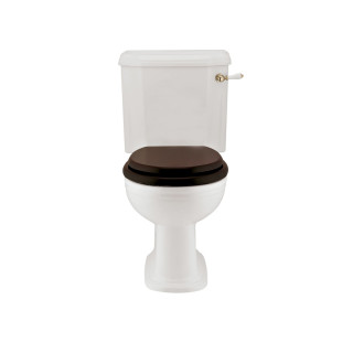 Victorian toilet med fast cisterne