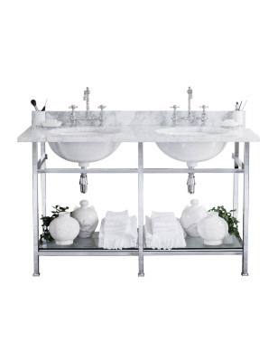 Celine double washbasin on frame 1100 x 600