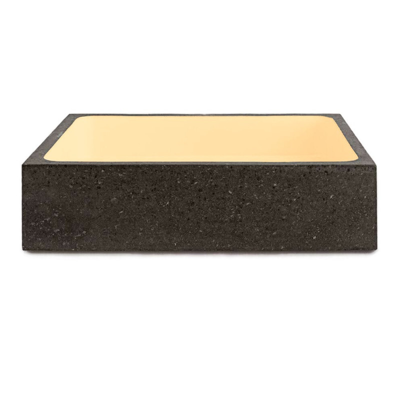 Lava stone rectangular sink with glaze Lava stone rectangular sink with glaze