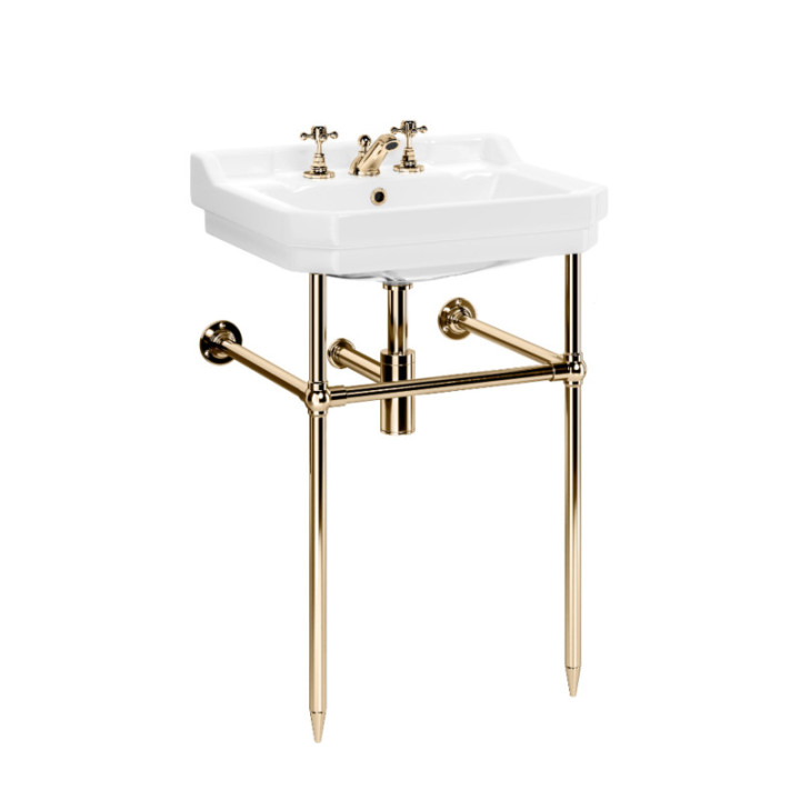 Håndvask på stel Lichfield – Klassisk konsolvask i krom, messing, nikkel, bronze, kobber & guld