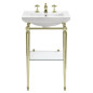 Washbasin on frame Astoria deco´ small with glass shelf Washbasin on frame Astoria deco´ small with glass shelf