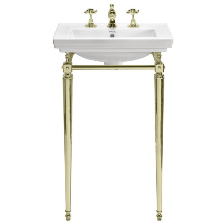 Håndvask på stel Astoria Deco´ Lille | Kompakt klassisk konsolvask i krom, messing, nikkel, bronze, kobber & guld