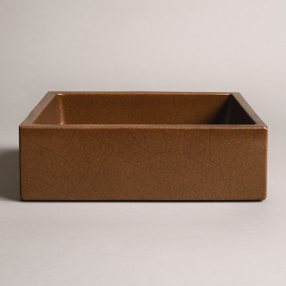 Glaseret Lavasten Rektangulær Håndvask – Etna Sicilien | Håndlavet