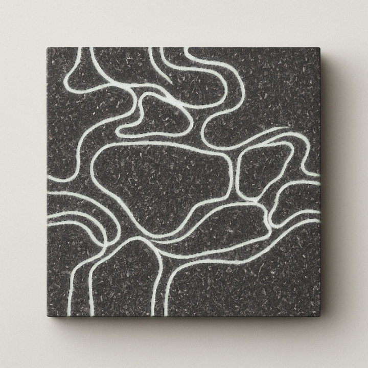 Flow Glaserede Lavasten Fliser – Etna Sicilien | Organisk Vulkanisk Design