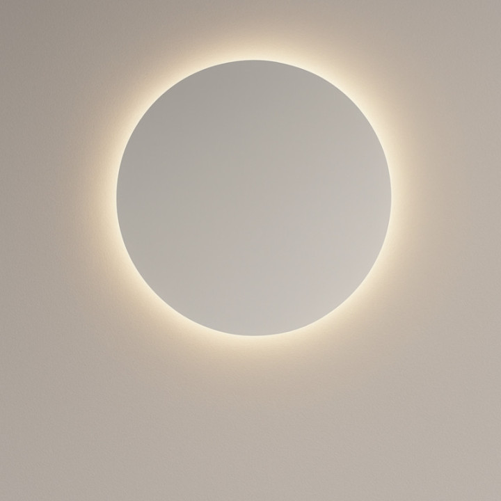 Spejl rund bagbelyst | LED-badeværelsesspejl i moderne skandinavisk design