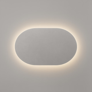 Spejl ovalt bagbelyst | LED-badeværelsesspejl 100x40 & 120x50